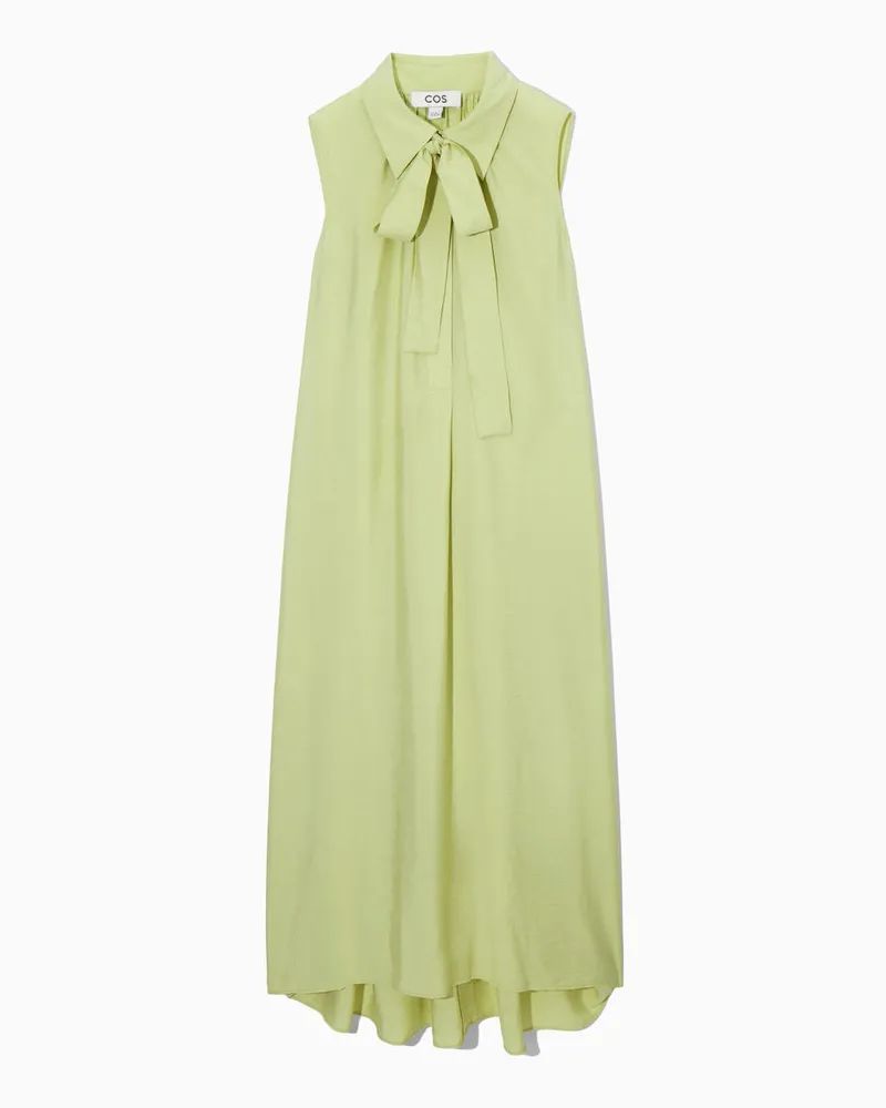 COS Ärmelloses Hemdkleid Mit Schleife Grün