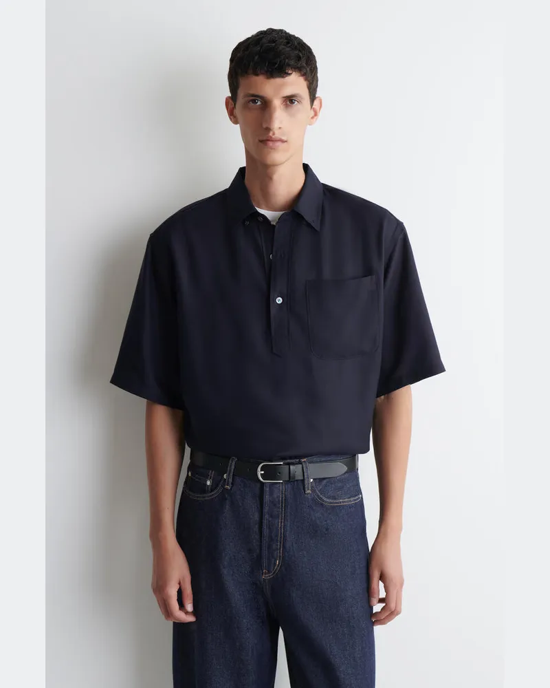 COS Oversized-Popover-Hemd Blau