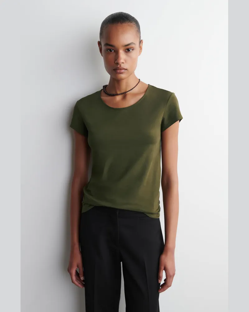 COS T-Shirt Mit Rundhalsausschnitt Grün