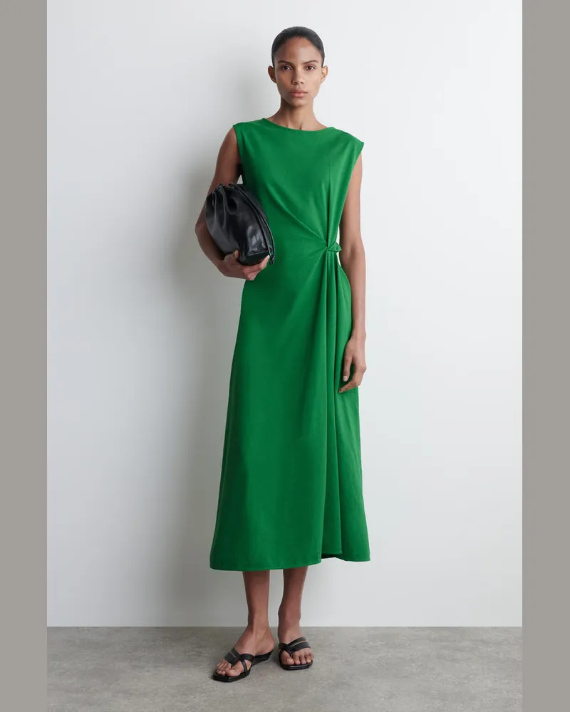 COS Midikleid Mit Twist-Detail Grün