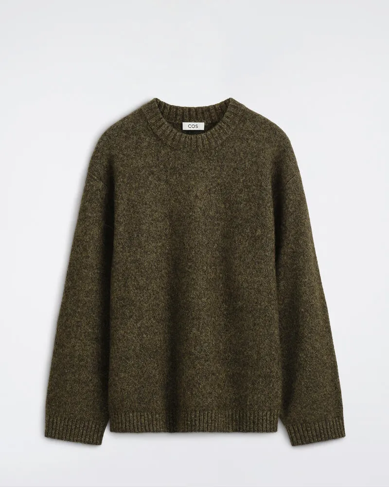 COS Oversized-Pullover Aus Alpaka-Mix Braun