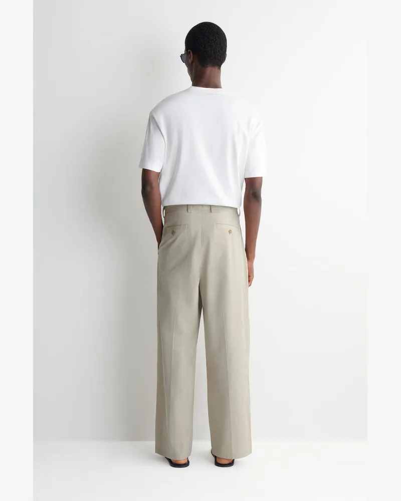 COS Baumwollhose Mit Weitem Bein Und Kordelzugbund Beige