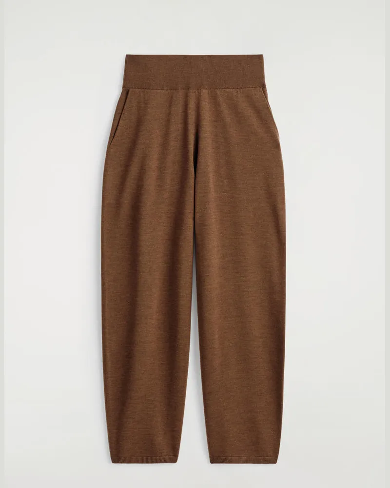 COS Hose Aus Merinowolle Mit Barrel-Bein Braun