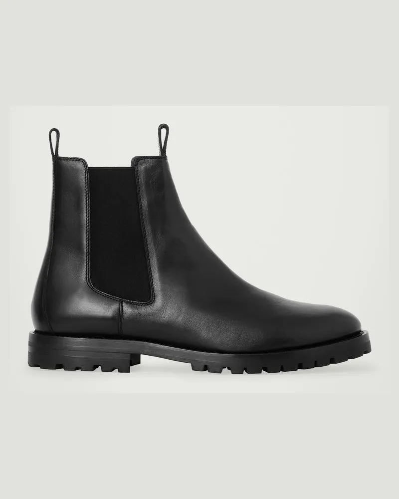 COS Chelsea-Boots Aus Leder Schwarz
