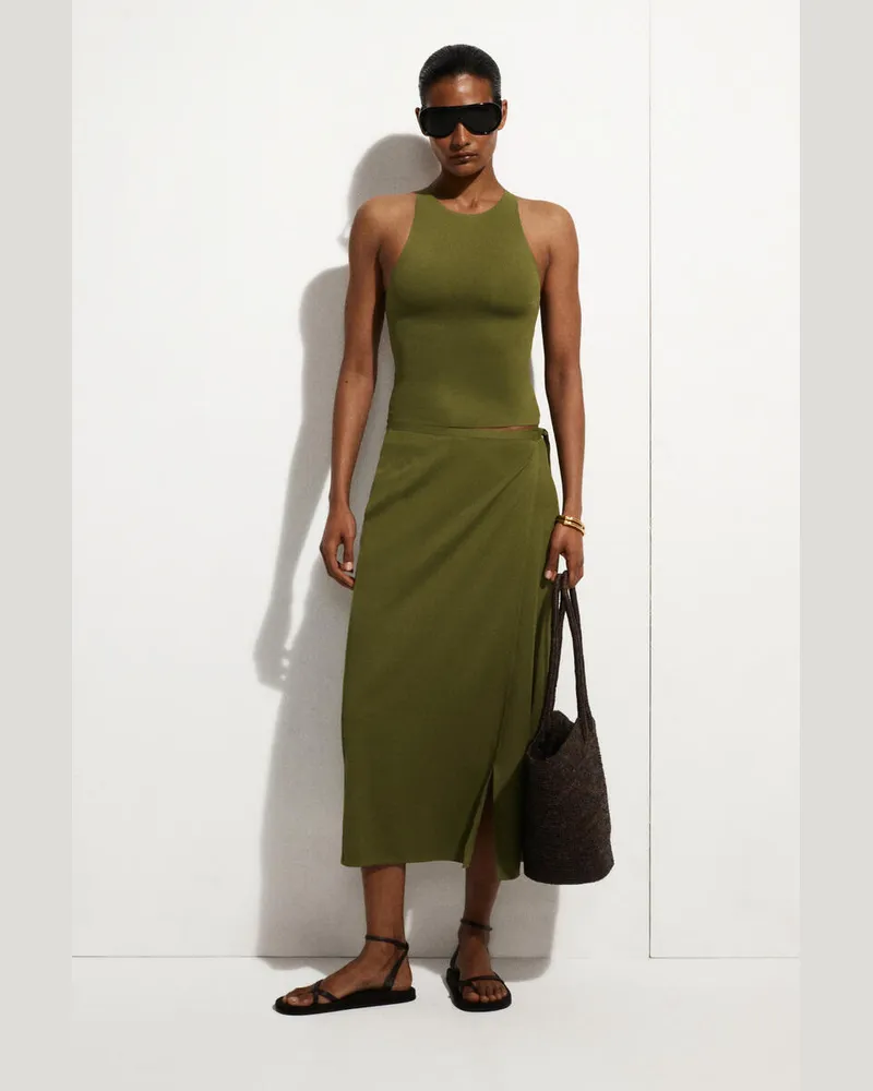 COS Tanktop Mit Racerback Grün