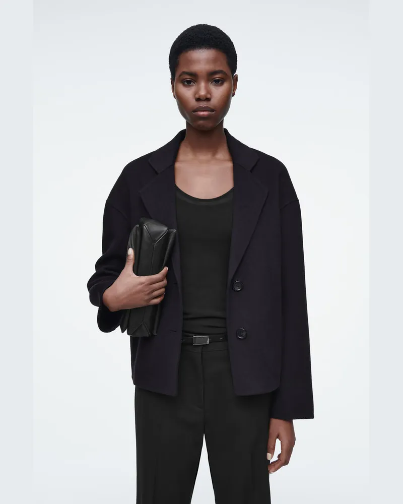 COS Elegante Jacke Aus Doubleface-Wolle Blau