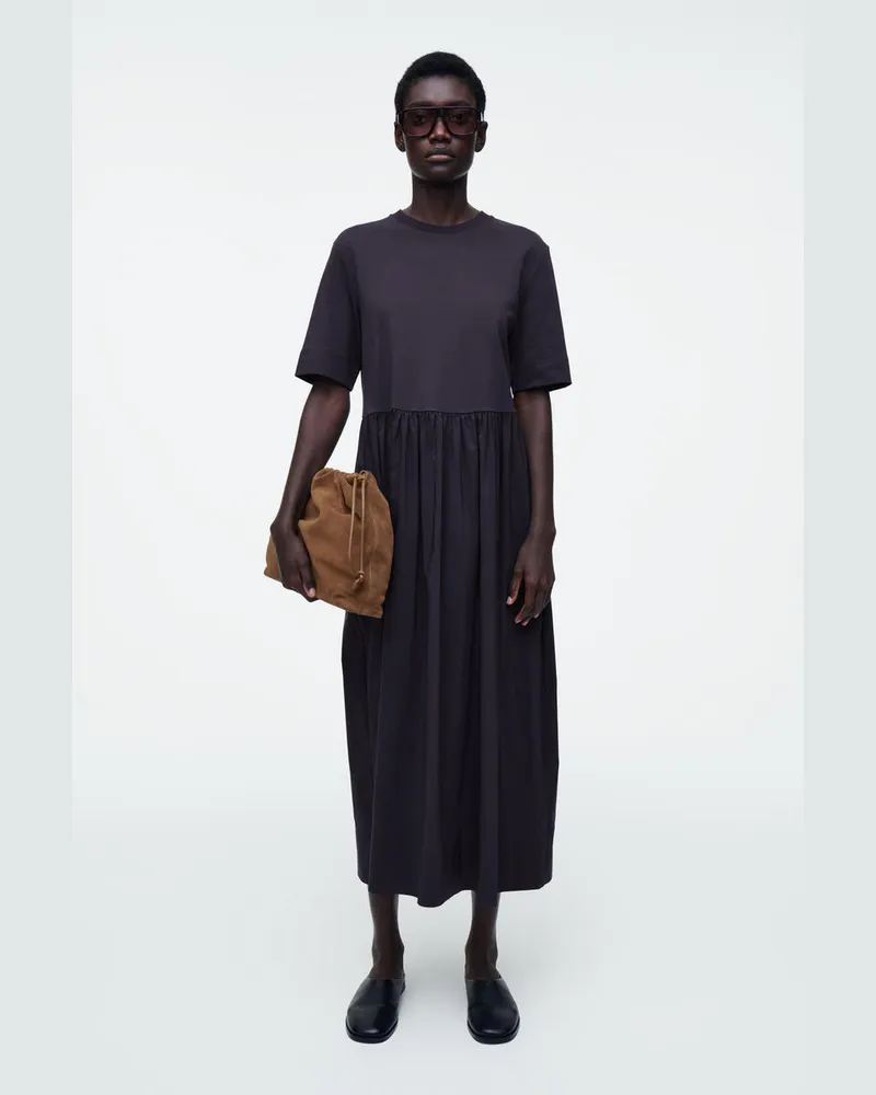 COS Midikleid Mit Kontrastpartien Blau