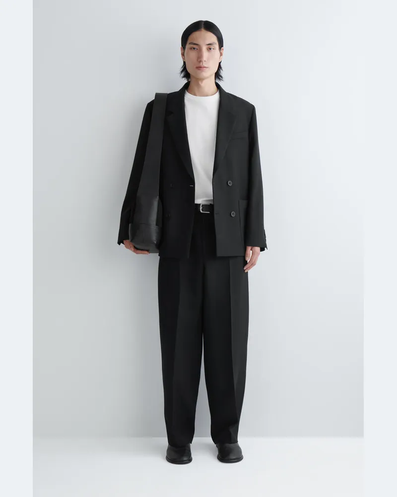 COS Hose Aus Woll-Mix Mit Geradem Bein Schwarz