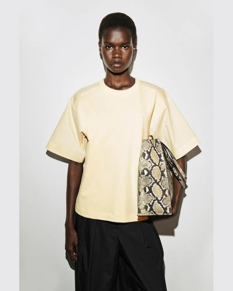 COS T-Shirt Aus Jersey Mit Popeline Gelb