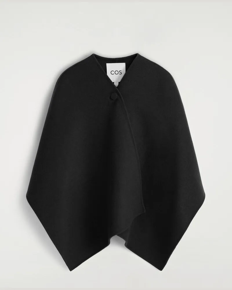 COS Cape Aus Doubleface-Woll-Mix Schwarz