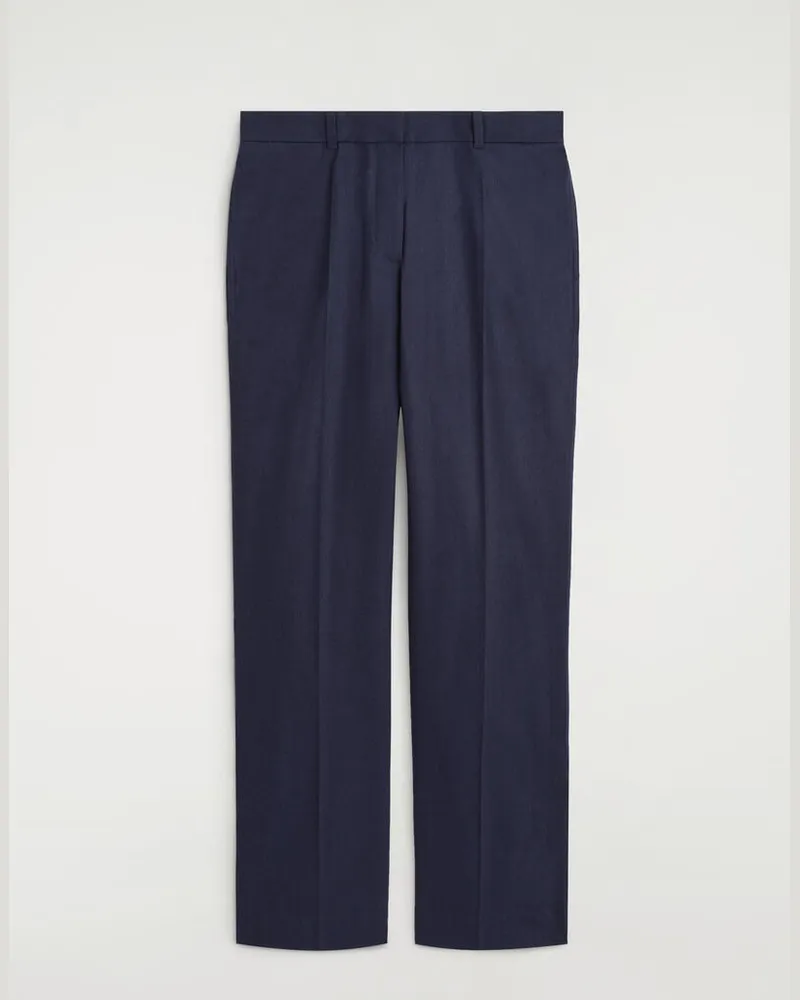 COS Ausgestellte Hose Aus Woll-Mix Blau