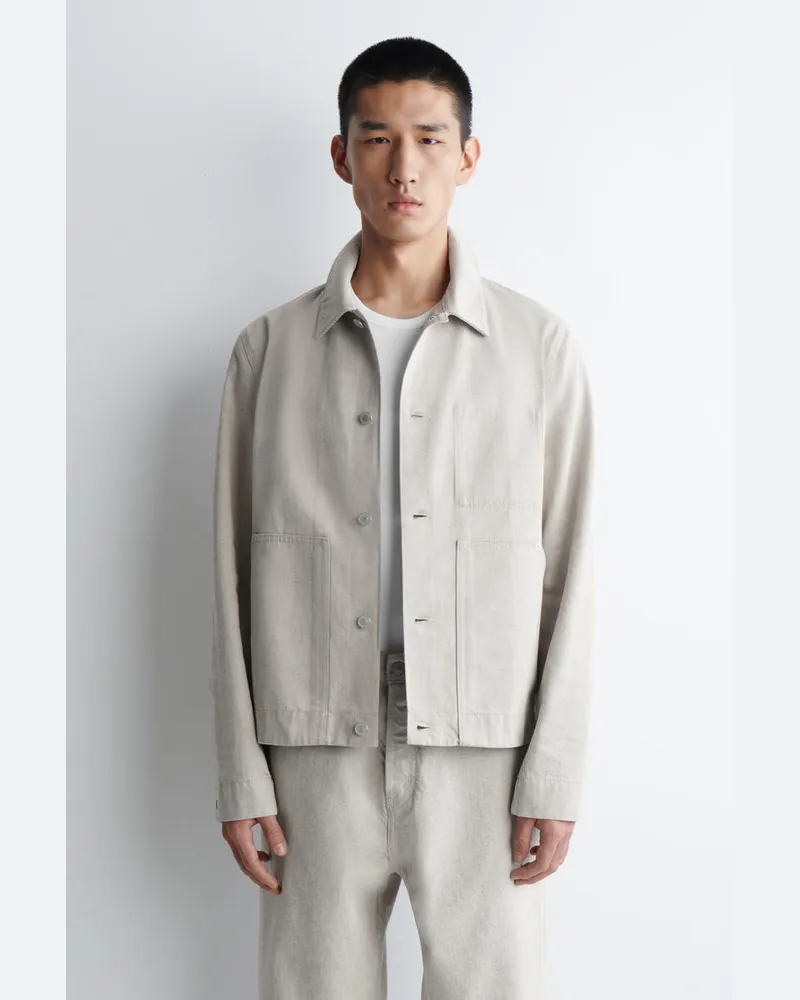 COS Jeansjacke Aus Rinse Denim Beige