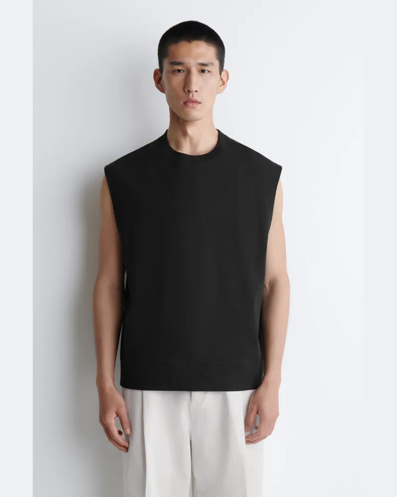 COS Lockeres Tanktop Aus Baumwoll-Crêpe Schwarz