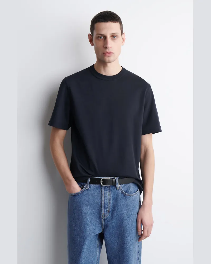 COS T-Shirt Aus Baumwolle Mit Rundhalsausschnitt Blau