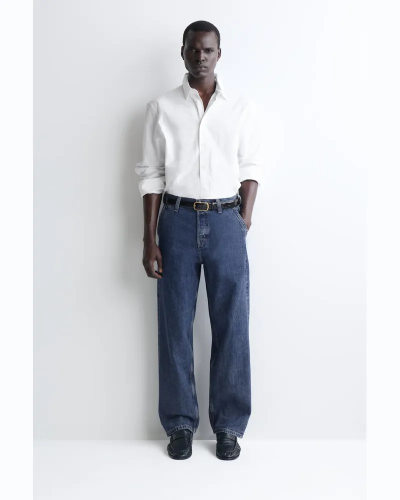 COS Lockere Hose Aus Denim Mit Geradem Bein Blau