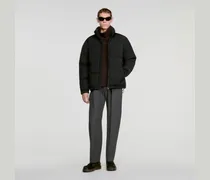 Zip-Daunenjacke aus Tech-Gewebe