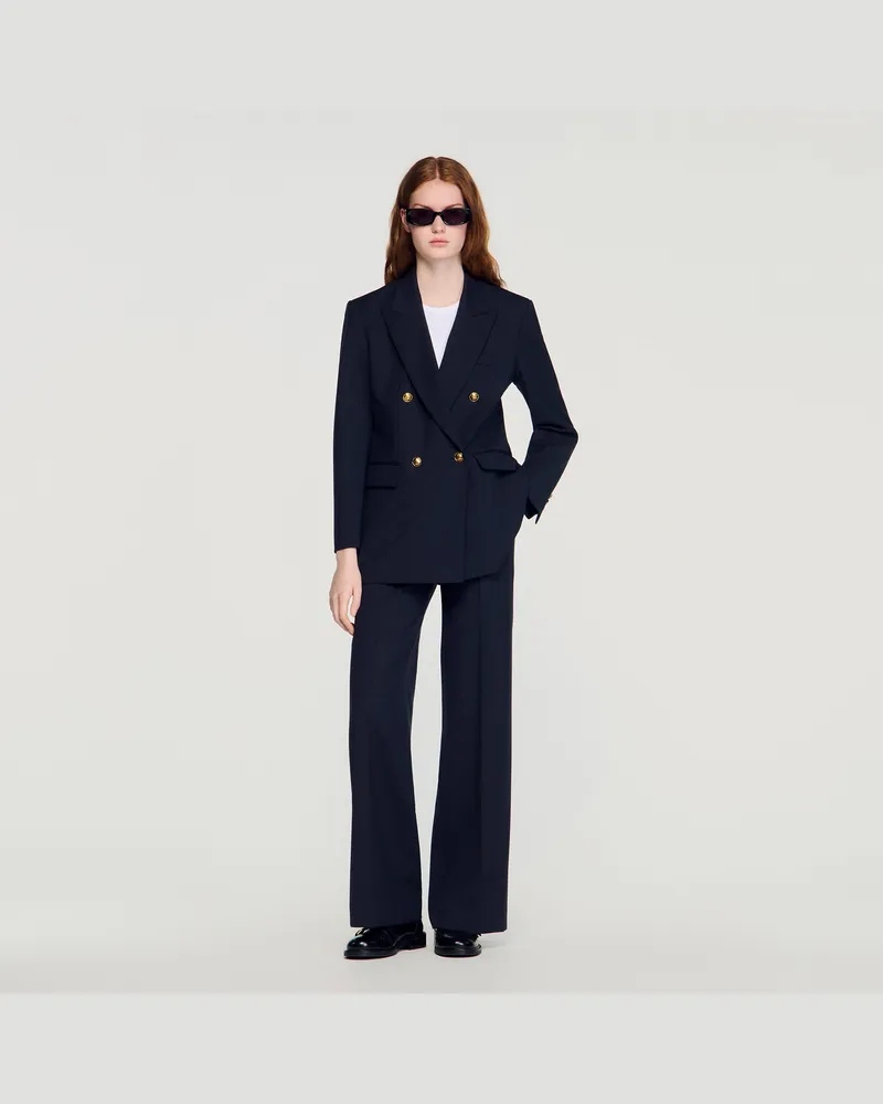 Sandro Blazer mit feinen Streifen Marine