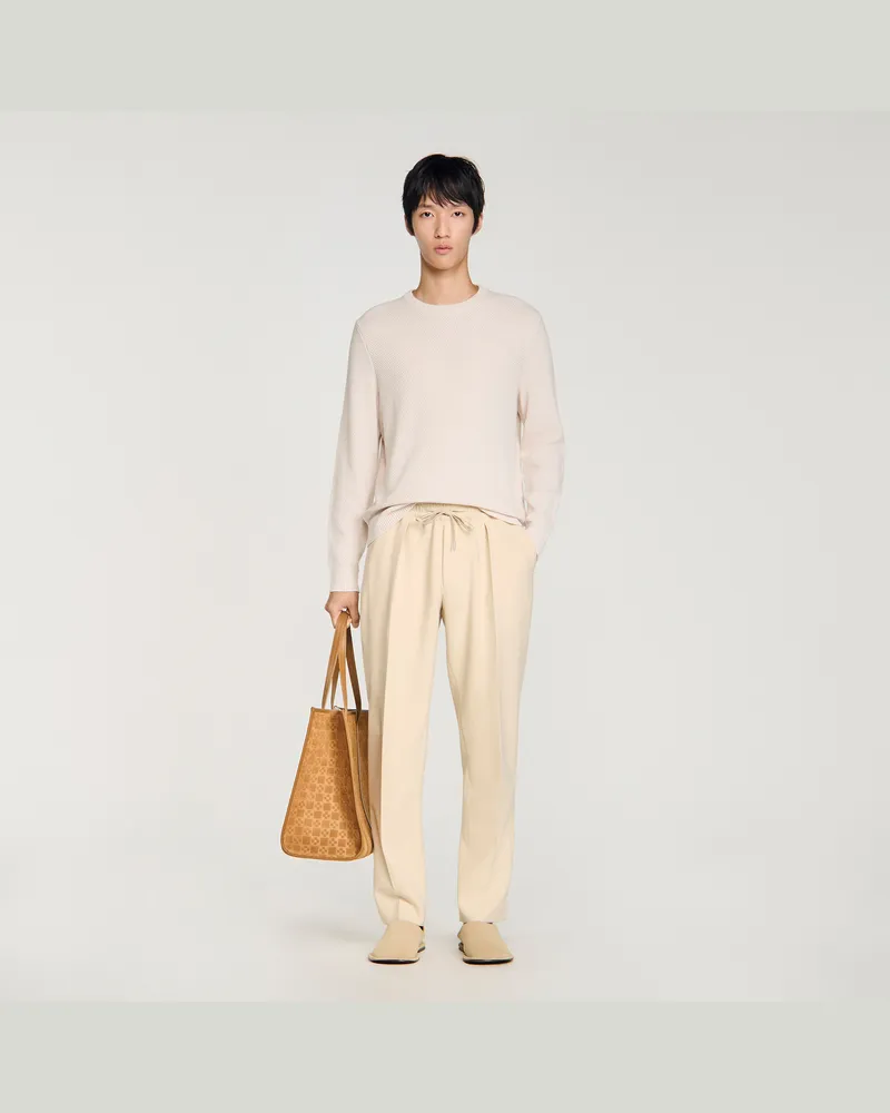 Sandro Gerade Hose mit Gummizug Avoine