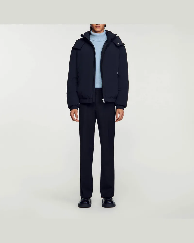 Sandro Daunenjacke mit Kapuze Marine