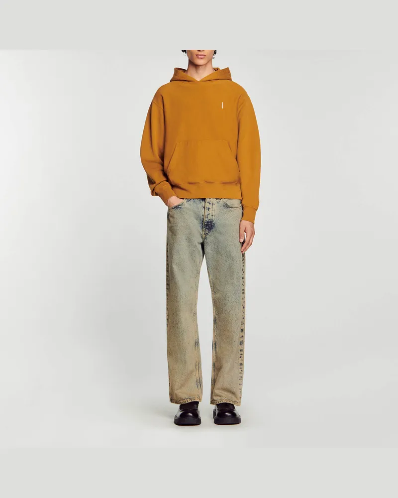 Sandro Fleece-Hoodie Bronze