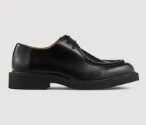 Derby-Schuhe aus glasiertem Leder