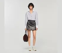 Kurzer Rock aus gealtertem Leder