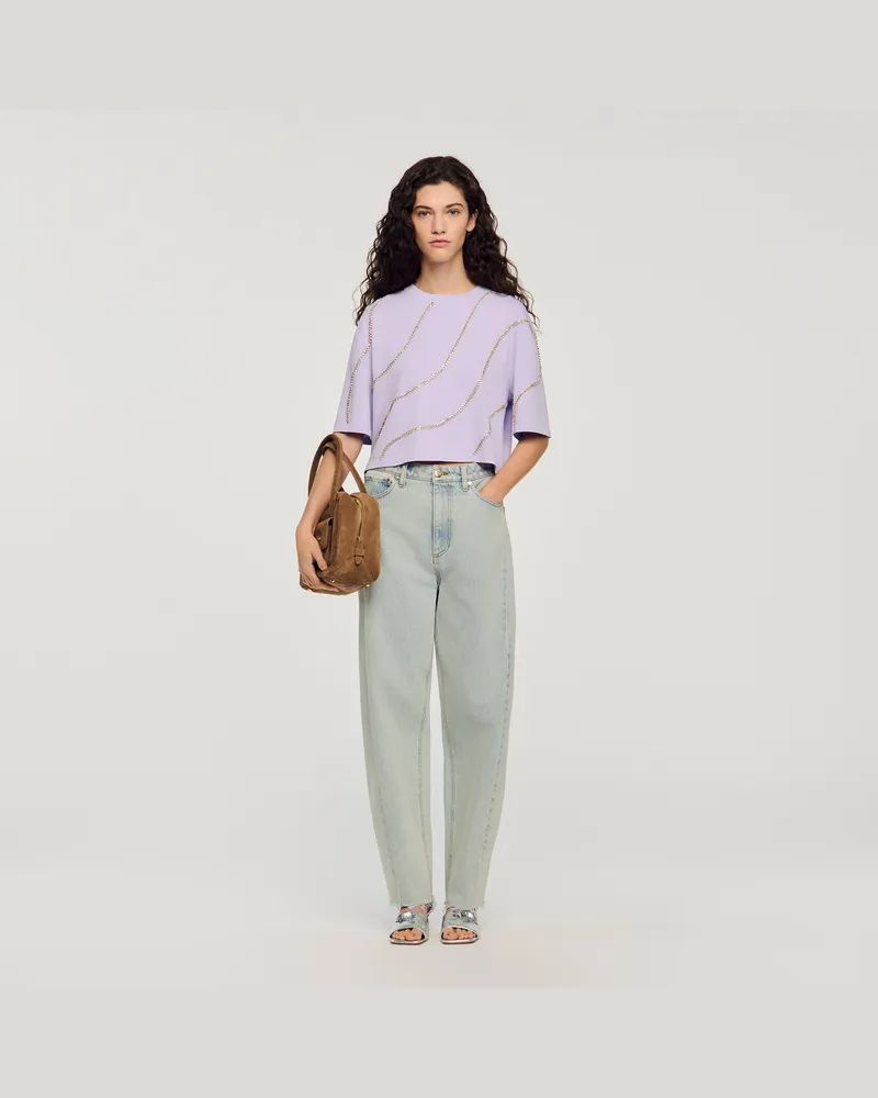 Sandro Barrel-Jeans Hell-jeansblau