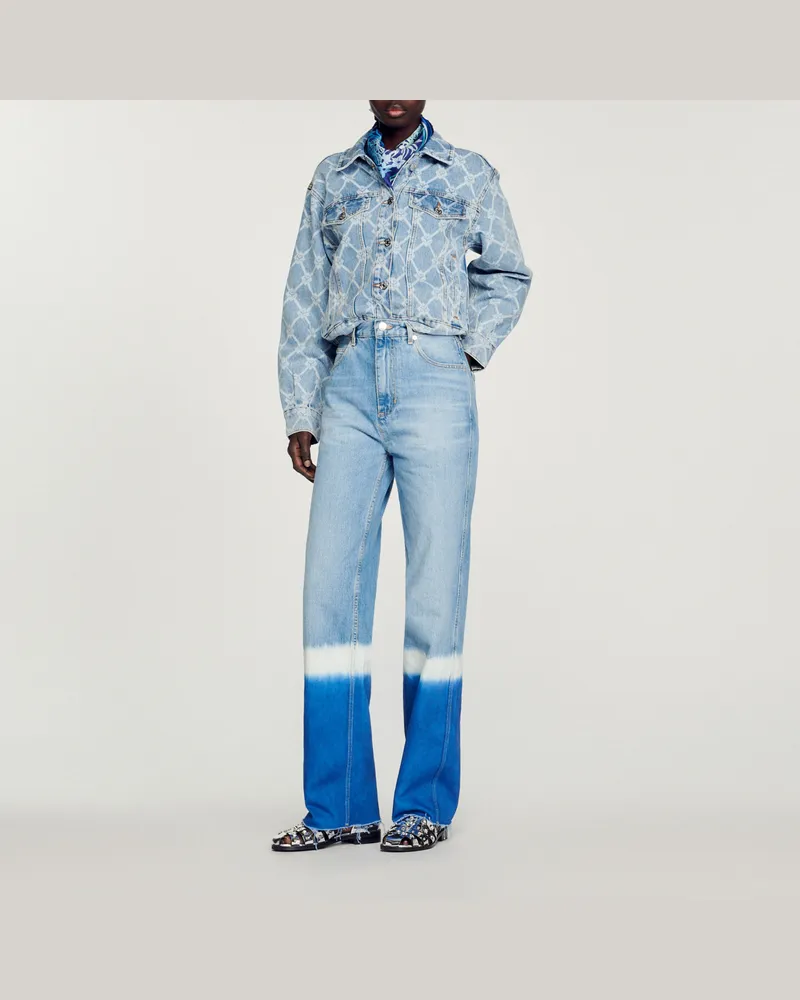 Sandro Blouson aus Jeans Jeansblau