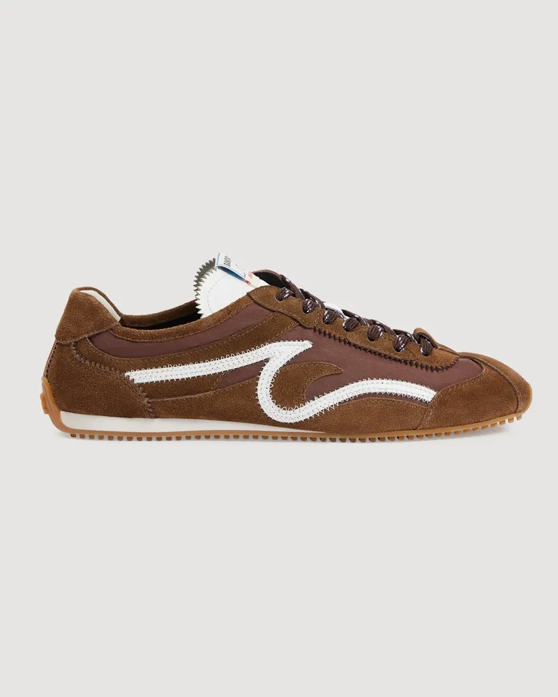 Sandro Light Wave Sneaker aus Veloursleder Braun