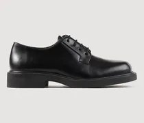 Derby-Schuhe aus glasiertem Leder