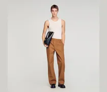 Weite Jacquard-Jeans Square Cross