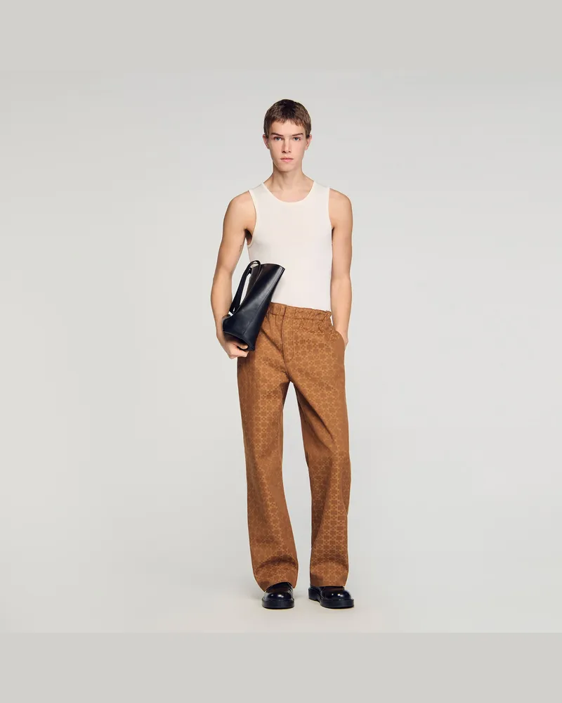 Sandro Weite Jacquard-Jeans Square Cross Kamel