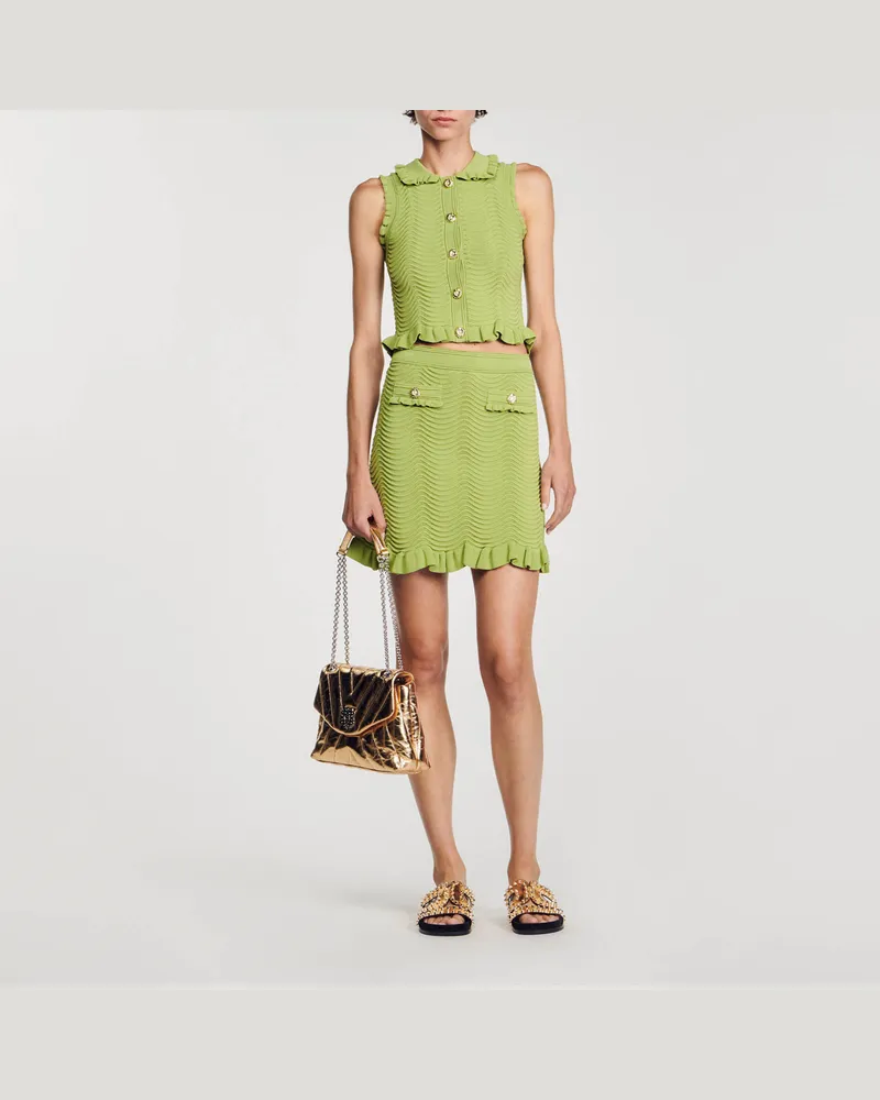 Sandro Kurzer Strickrock Olive