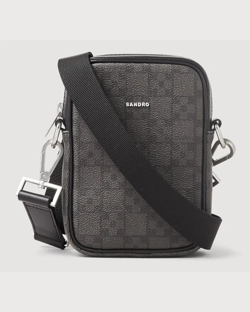 Sandro Clutch Schulterriemen Square Cross Schwarz