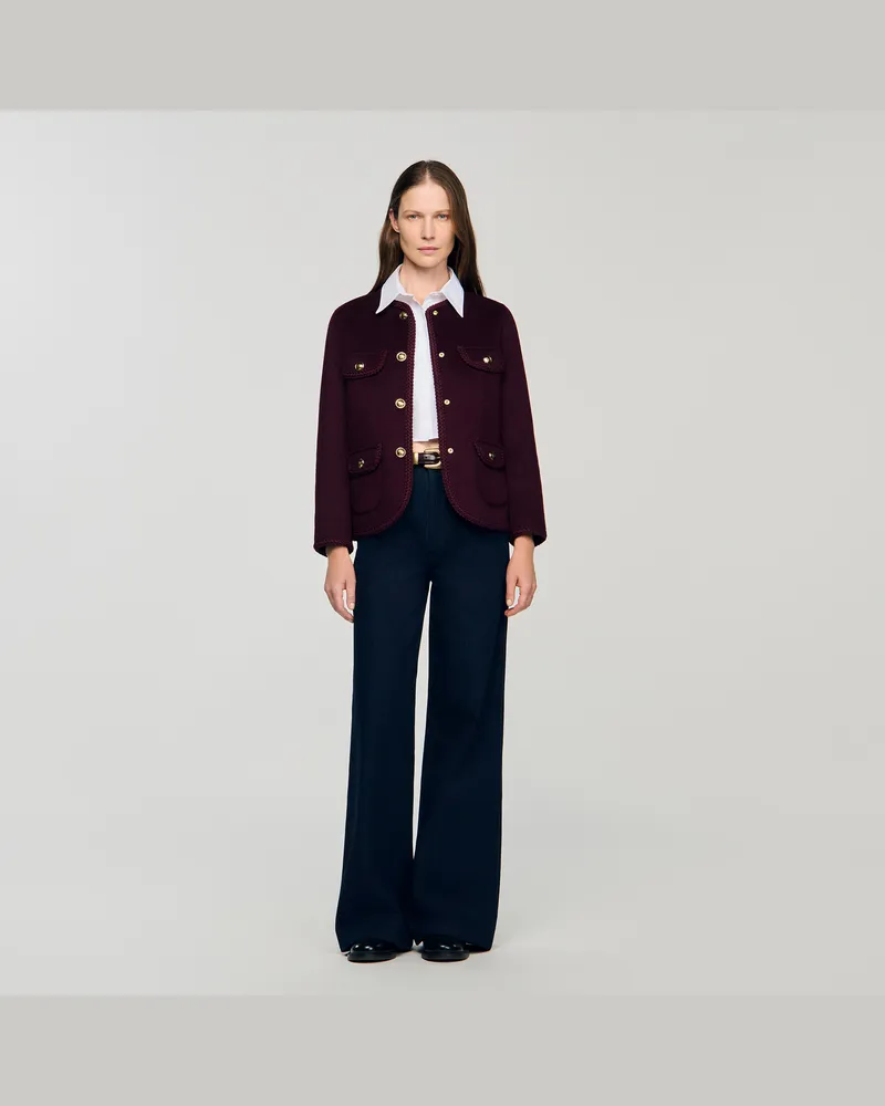Sandro Doubleface-Jacke Bordeaux