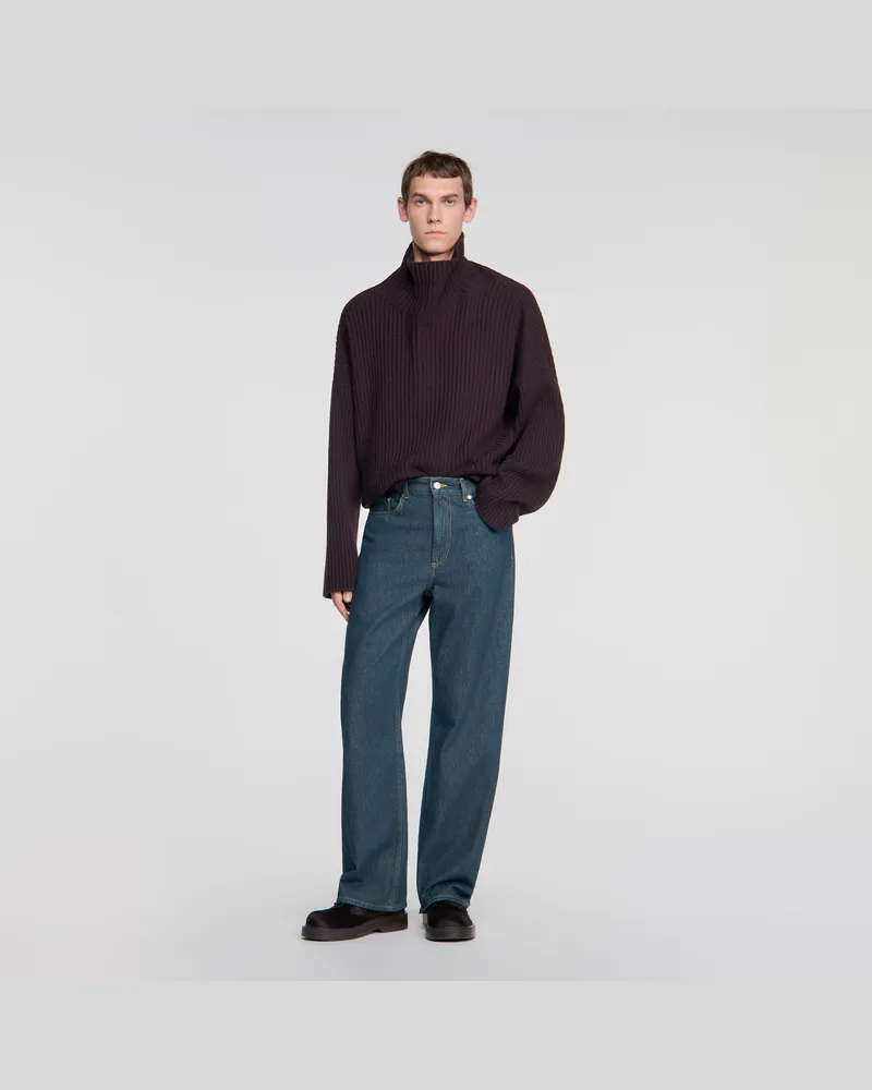 Sandro Baggy-Jeans im Washed-Look Brut-denim