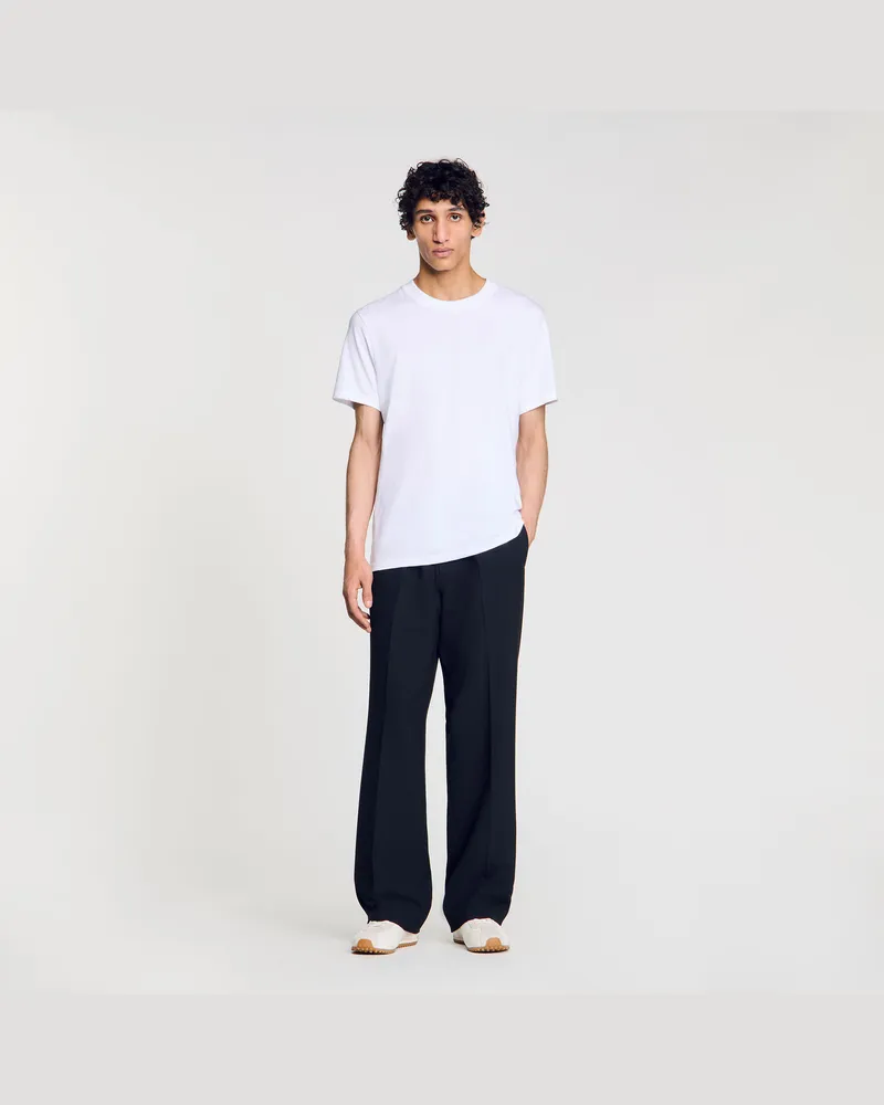 Sandro Logo-T-Shirt aus Baumwolle Optic