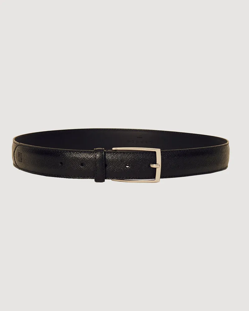 Sandro Gürtel aus Saffiano-Leder Schwarz