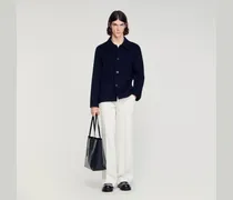 Wollblouson mit klassischem Kragen