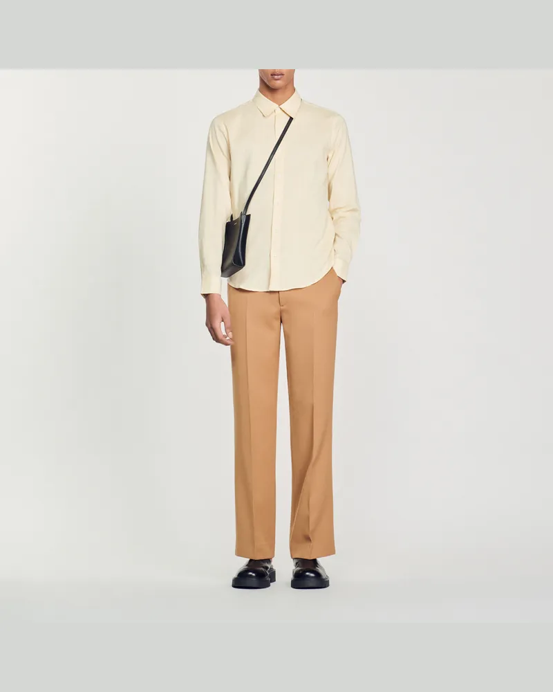 Sandro Hemd mit klassischem Schnitt Beige