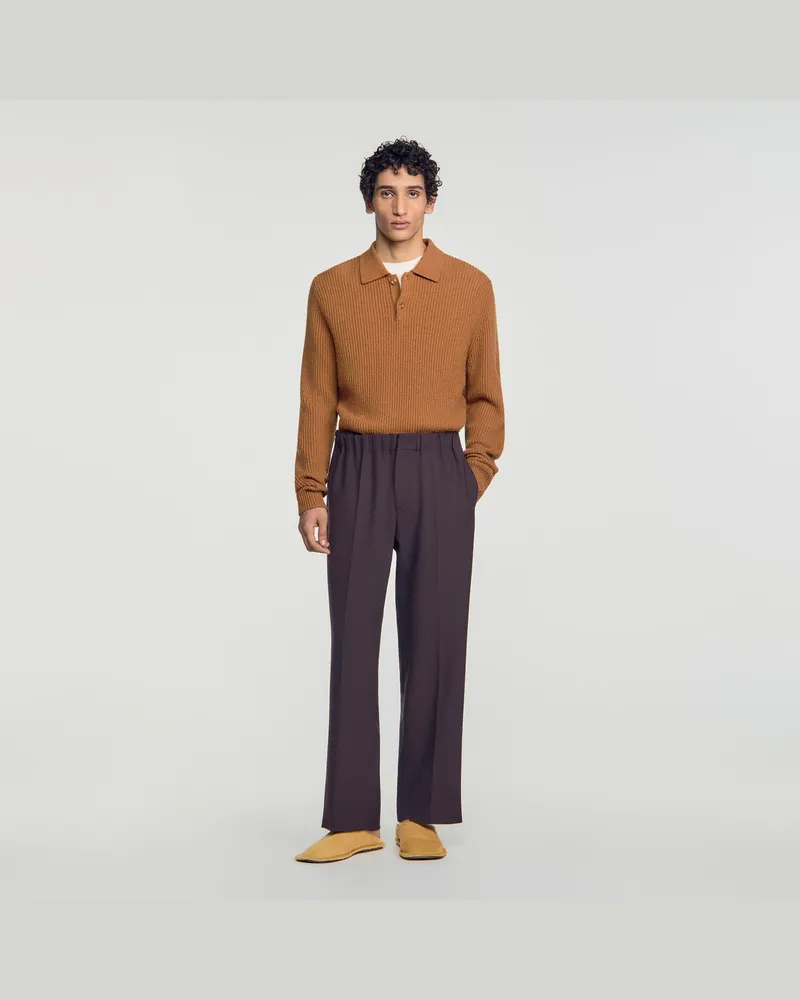Sandro Weite Hose Chocolat