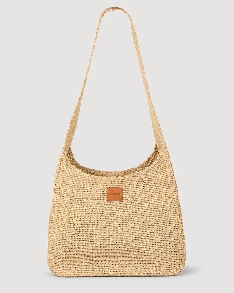 Sandro Tasche aus Raphia Beige