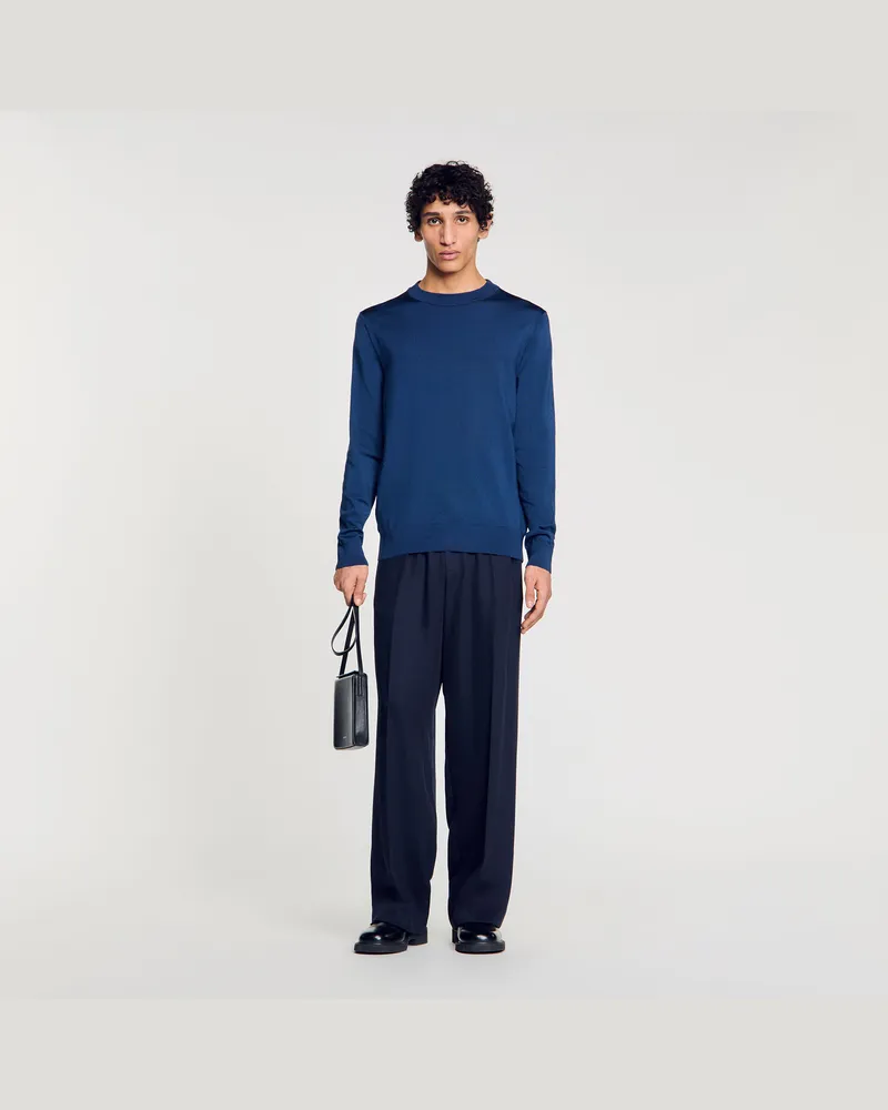 Sandro Feinstrickpullover Bleu