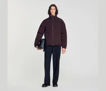 Zip-Daunenjacke aus Tech-Gewebe