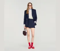 Gestreifter Skort aus Wolle
