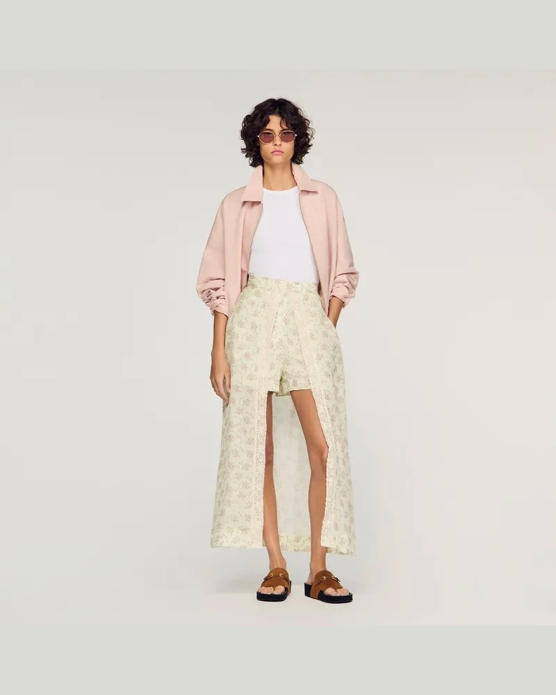 Sandro Langer Blumen-Hosenrock Rosa