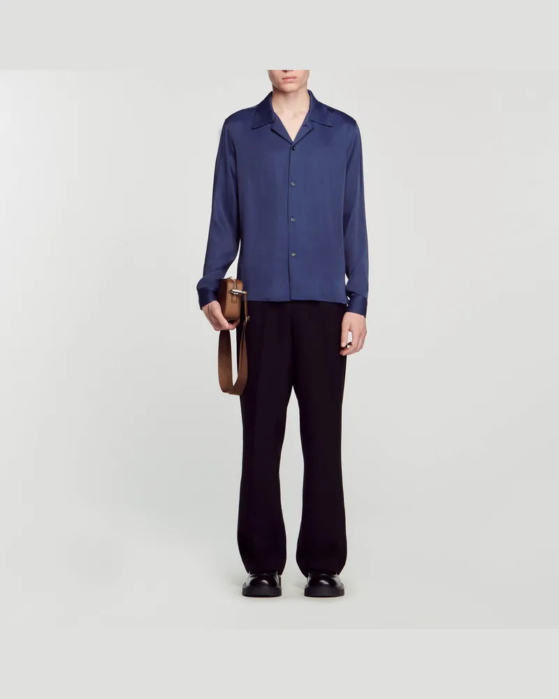 Sandro Fließendes Hemd Blau