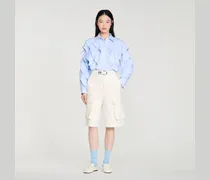 Baumwollbluse mit Volants