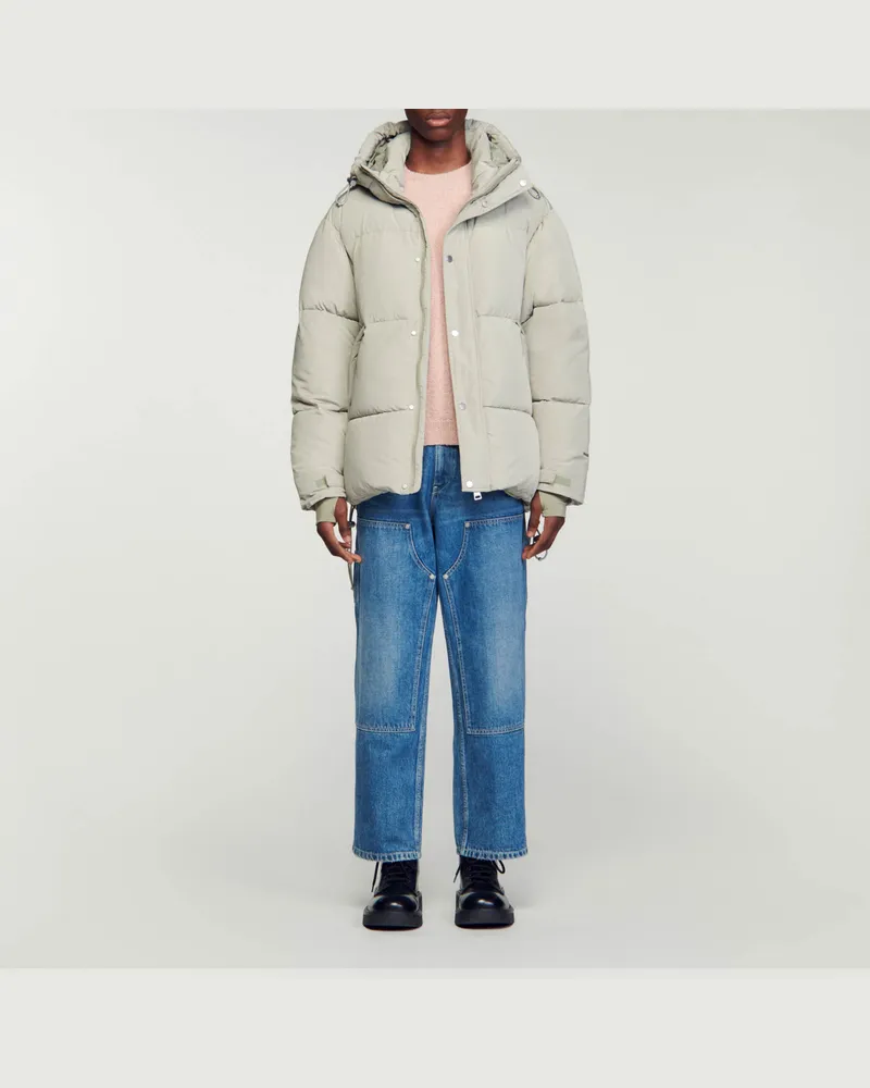 Sandro 3/4-Daunenjacke mit Kapuze Mastix