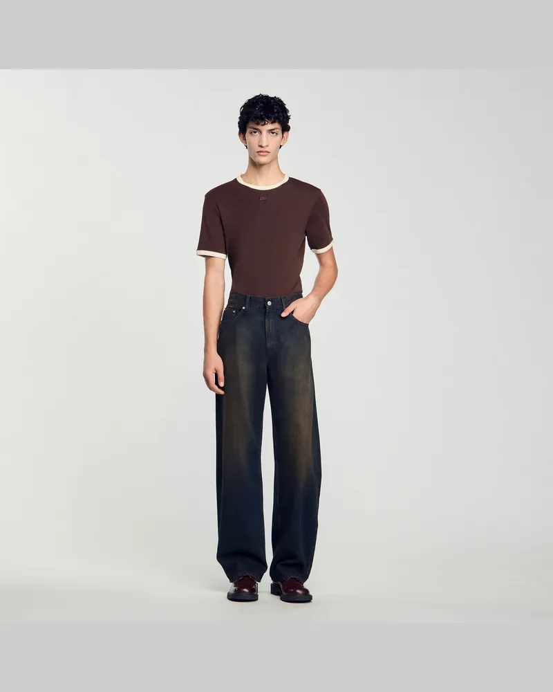 Sandro Baggy-Jeans Moka.